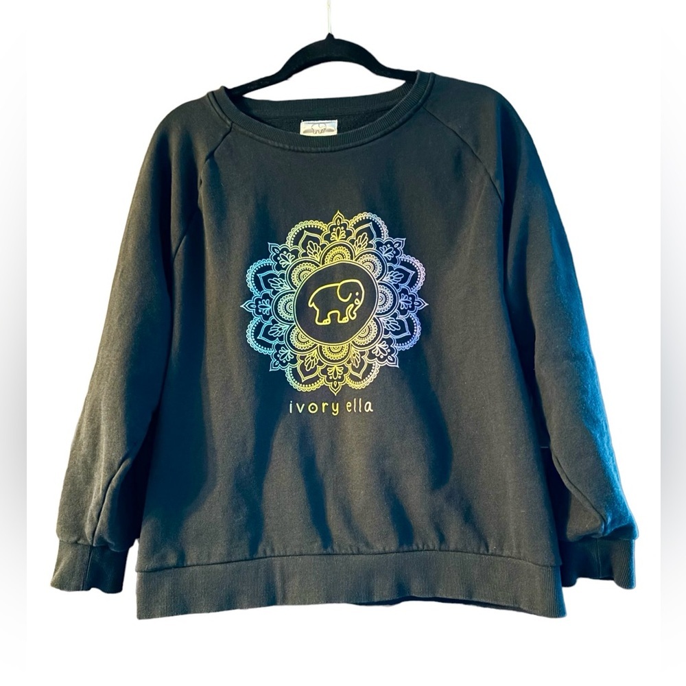 Ivory Ella Black Crewneck Sweatshirt. Size M. Great condition.